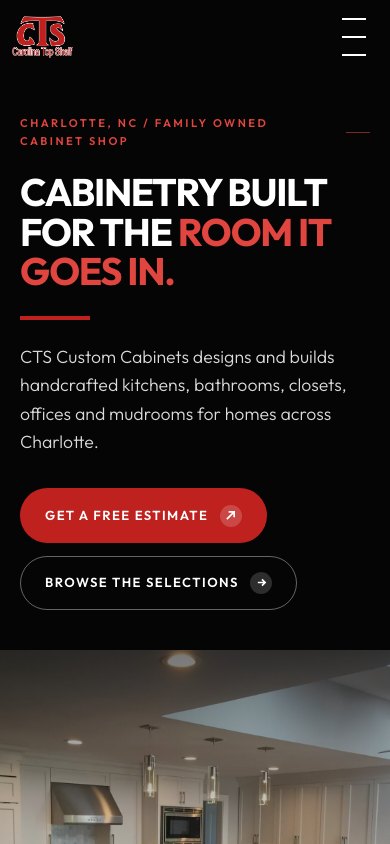 The new homepage on a phone